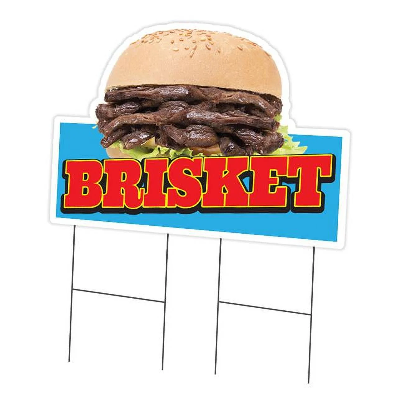 SignMission  24 x 36 in. Yard Sign & Stake - Brisket
