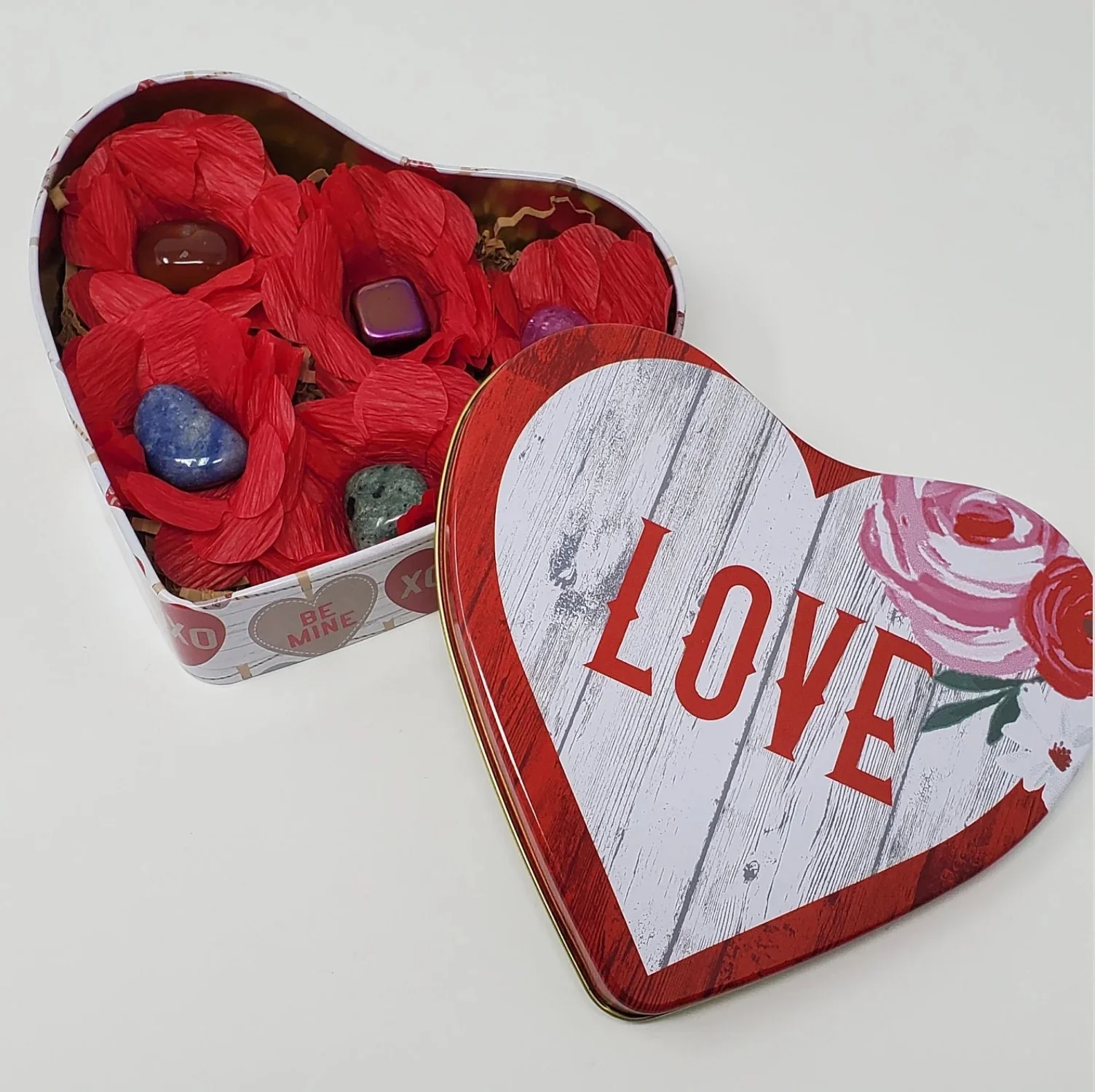 Crystal Chocolate Box, Heart shaped box of crystals, Box of crystals, Crystal Gift Box