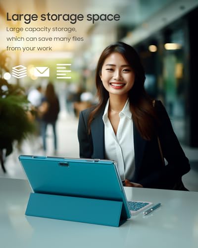 ATOZEE 10 in Tablet 2 in 1 Android 14 Tablets with Keyboard 10 inch Tabletas, Include Mouse Stylus Pen Case, 6000mAh 6GB+32GB ROM 1TB Expandable Tableta, 2MP+8MP Dual Camera, WiFi-6 BT Tablet PC.