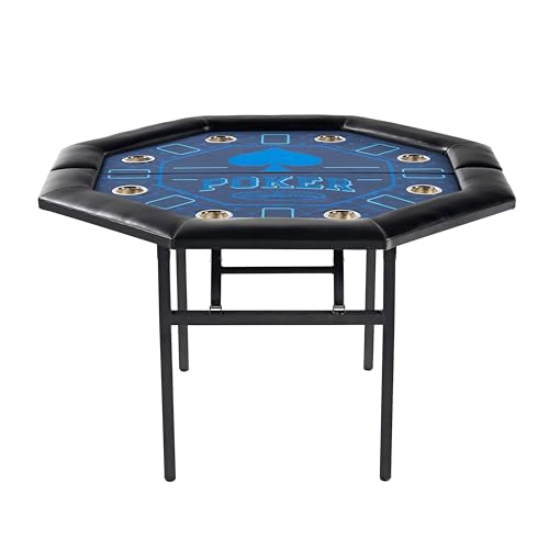 Barrington Poker Multiple Styles Folding Poker Table & Poker Table Top/Dining Table Collection, Durable Padded Rail Tables with Felt Playing Surface, Perfect for Texas Holdem Games