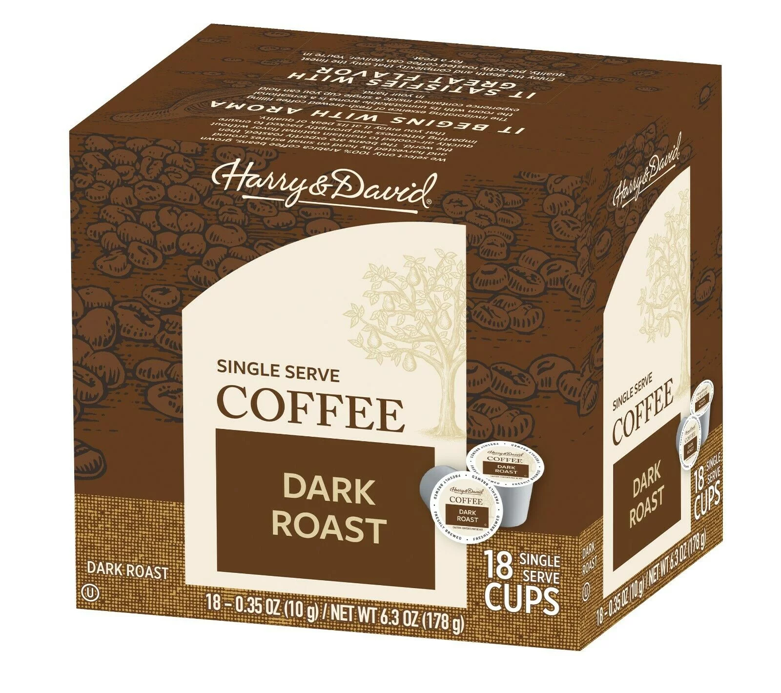 Harry & David Coffee Combo, Dark Roast-Chocolate Cherry Decadence 2/18 ct boxes