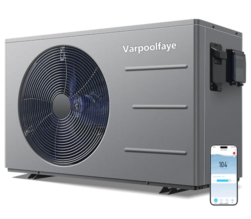 27000 BTU Above Ground Pool Heater Electric 7000 Gallon Swimming Pool Heater for Inground Pools Heating or Cooling WiFi Control Schedule 120V