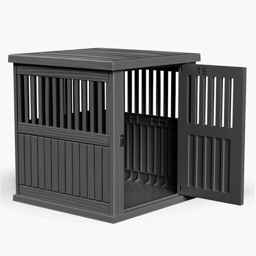 DRATO Dog Crate Furniture End Table Night Stand Furniture with Lockable Latch for Small to Large Dogs Side End Table, Modern Dogs Kennel Indoor