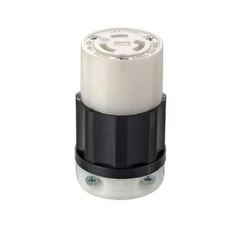 Leviton Leviton - 02363-0PB - Industrial Nylon Non-Grounding Locking Connector L10-20R 16-10 AWG 3 Pole 3 Wire Bagged