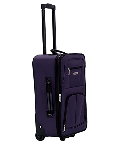 Rockland Fashion Expandable Softside Upright Luggage Set, Charcoal, 2-Piece (14/19)