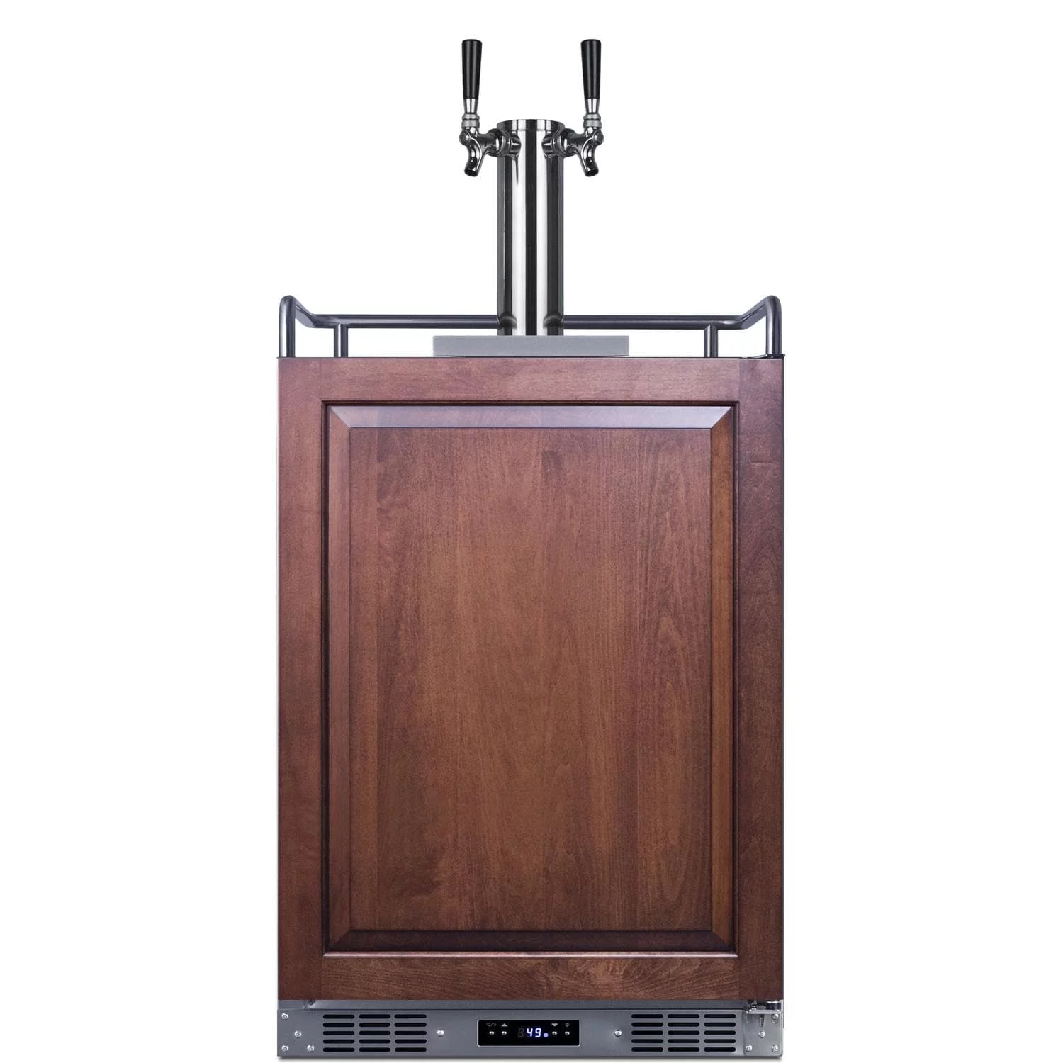 Summit 24-Inch 5.6 Cu. Ft. Built-In Kegerator - Custom Panel - SBC682PNRTWIN