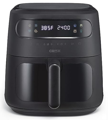 CRUX x Marshmello 8.0 QT Digital Air Fryer with TurboCrisp Technology, Touch Screen Temperature Control, Timer and Auto Shut-off, Fully Programmable, Silicone Liner Included, Lavender