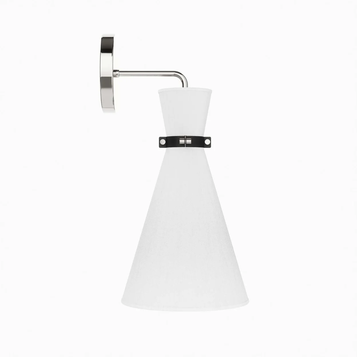 Starlight 1-Light Wall Sconce White Polished Nickel