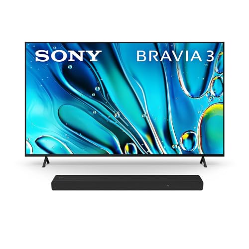 Sony 65-Inch Class 4K Ultra HD BRAVIA 3 LED Smart TV with Google TV Dolby Vision HDR, PS5 Exclusive Features, K-65S30