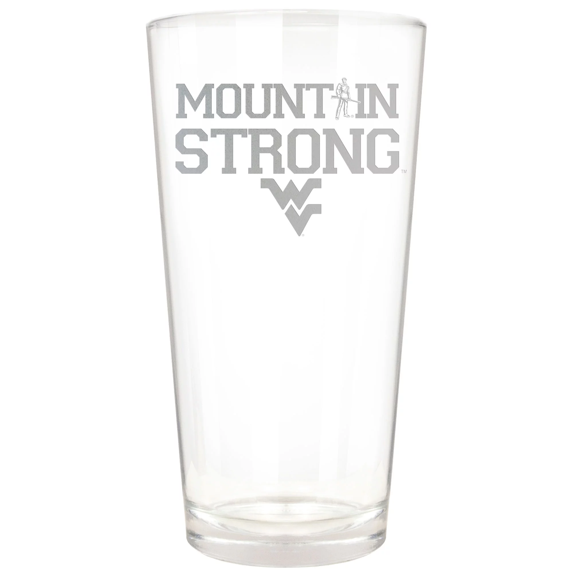 West Virginia Mountaineers Etched 16oz. Rally Cry Pint Glass