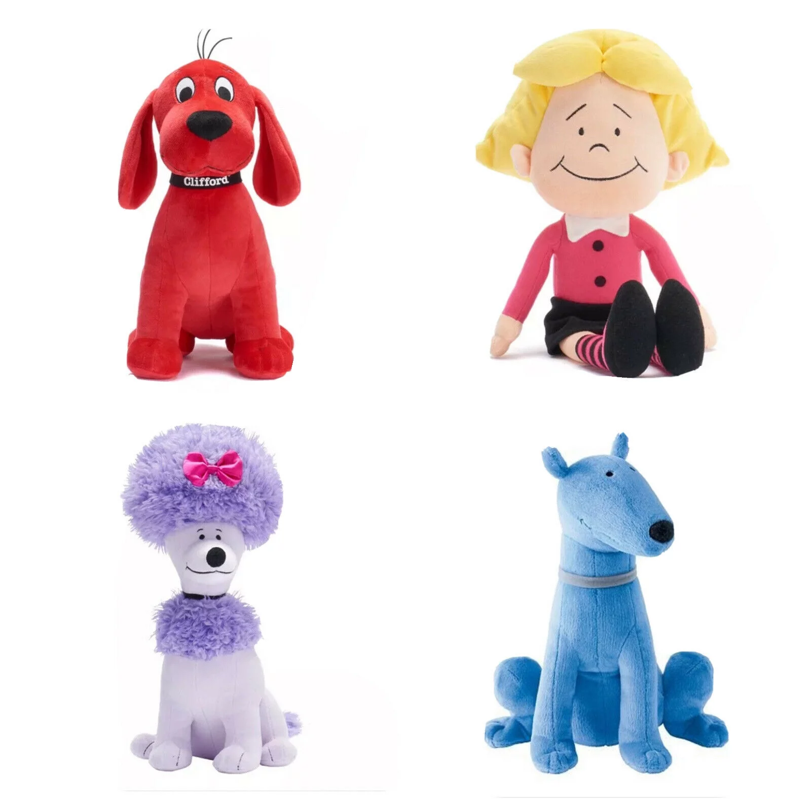 Clifford The Big Red Dog Cleo Emily Elizabeth Mac 4Pc 12” Plush Stuffed Kohls New