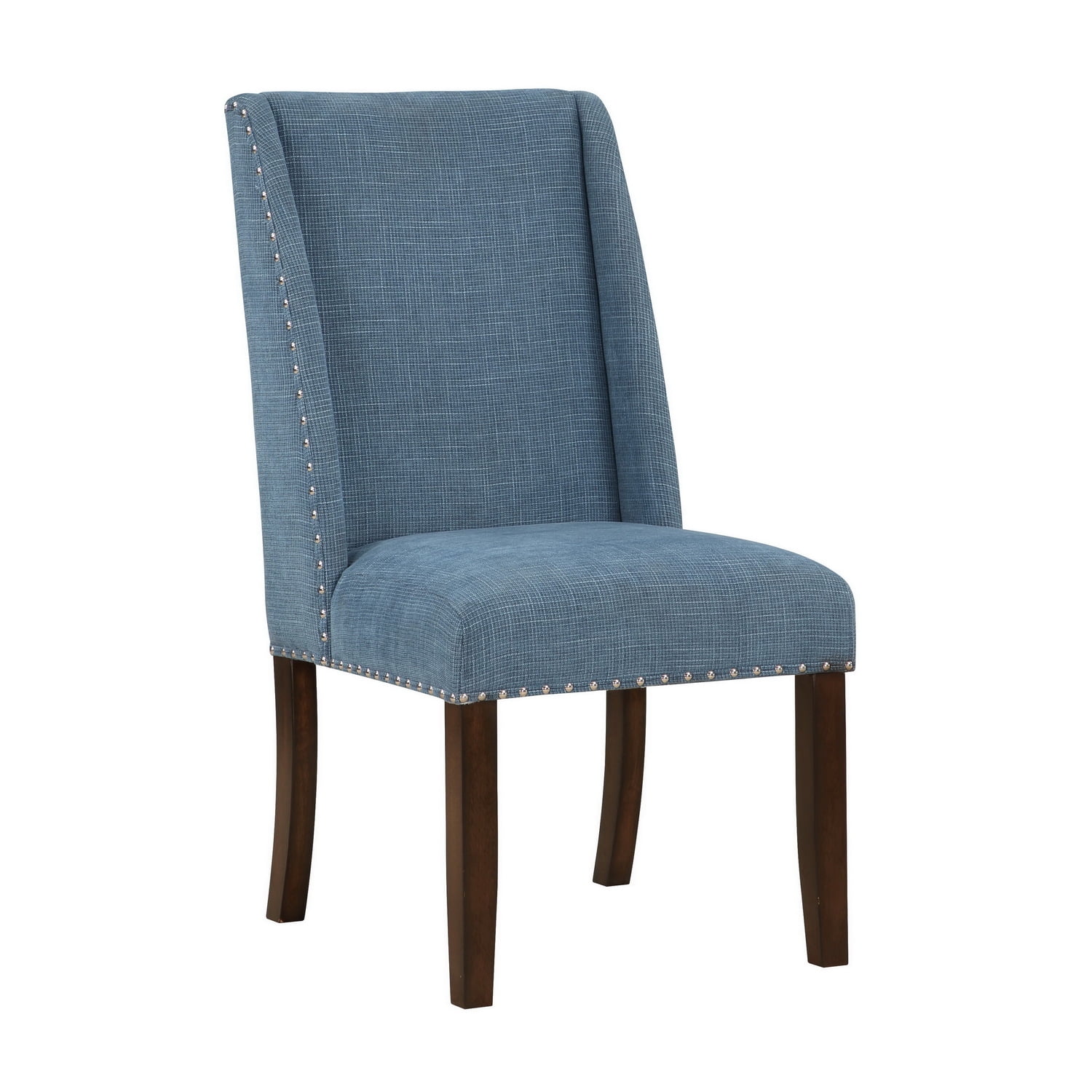 Coast to Coast Lambert Brown and Blue Transitional Accent Dining Chair - Set of Two