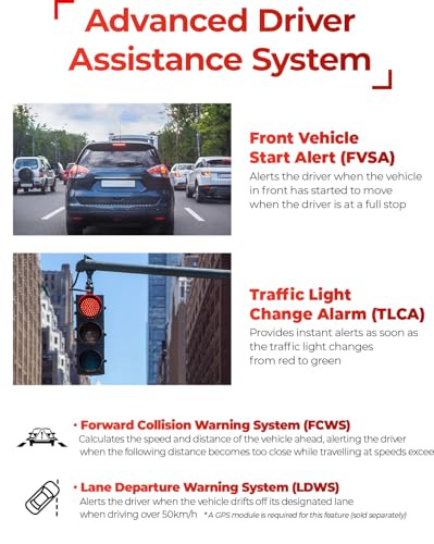 THINKWARE ARC Dash Cam with Smart Driving Alert System, 3X Energy Saving, 1440P+1440P Front and Rear, Wi-Fi, Super Night Vision, 24/7 Parking Mode (Free 32GB Card, Hardwiring, 12V Cable, GPS)