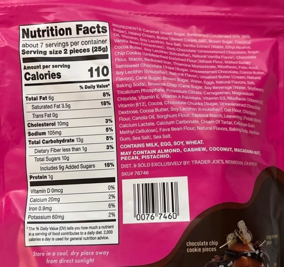 2 Pack Trader Joes Brookie Caramel Candy Clusters 6 oz EACH