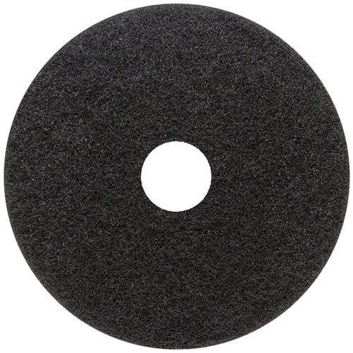 Genuine Joe Black Floor Stripping Pad 5/Carton - Round x 18