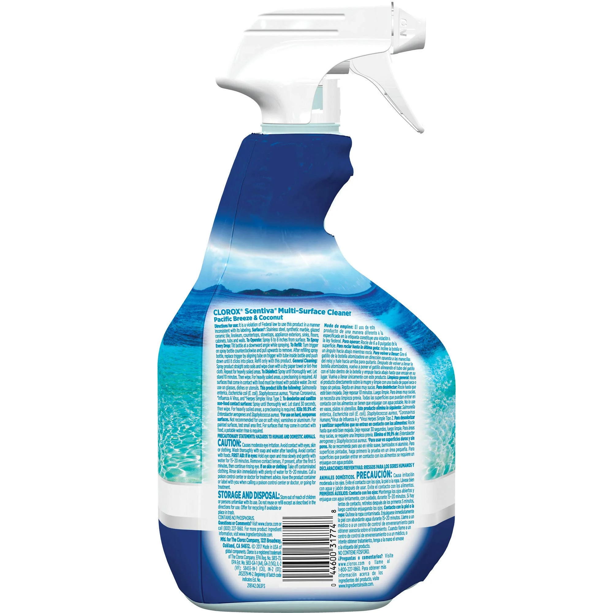 Clorox Company Scentiva Multi-Surface Cleaner Pacific Breeze & Coconut, Pacific Breeze, Coconut, White, 32 Fl Oz