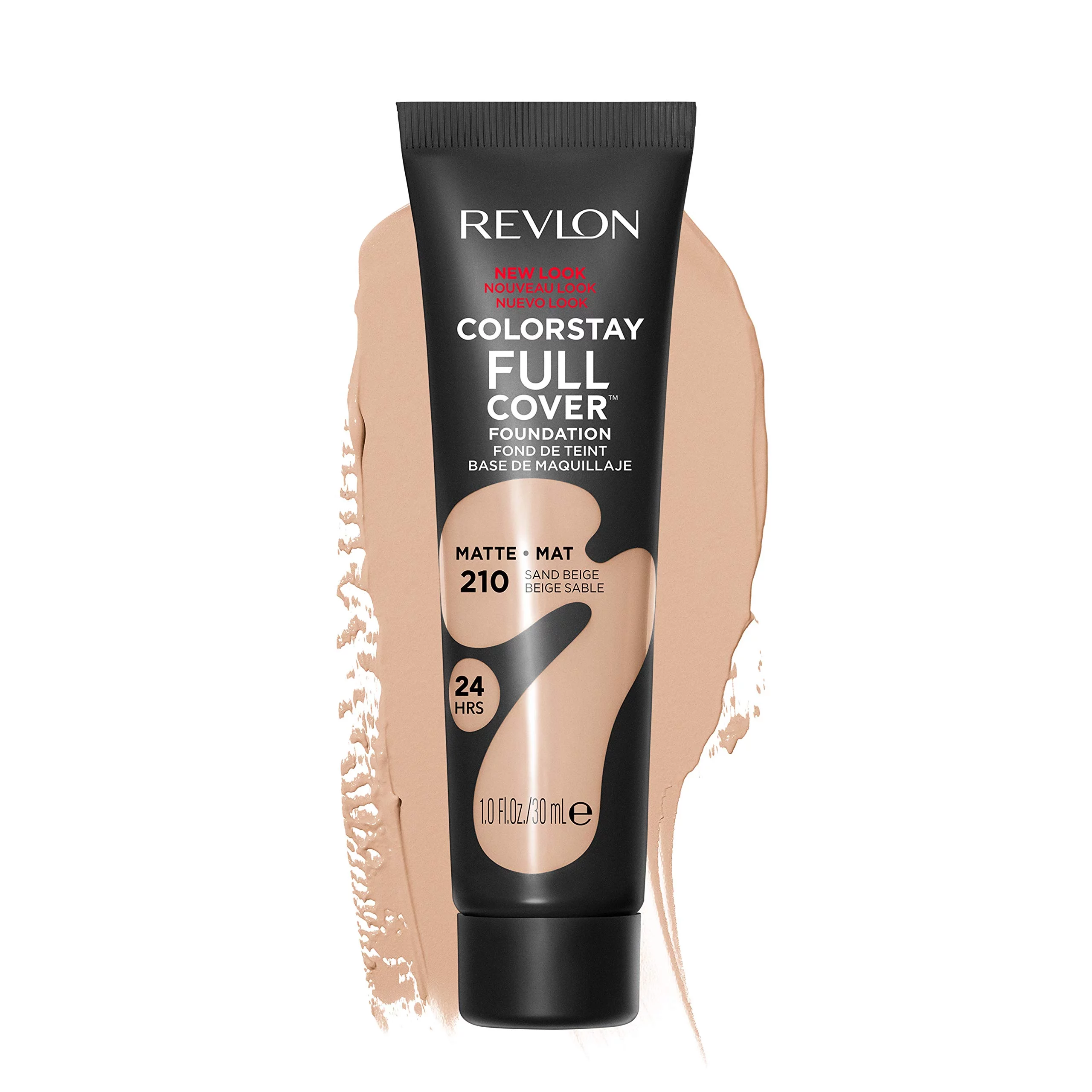 Revlon ColorStay Full Cover Matte Foundation, 210 Sand Beige 1.0 Fl Oz (Pack of 6)