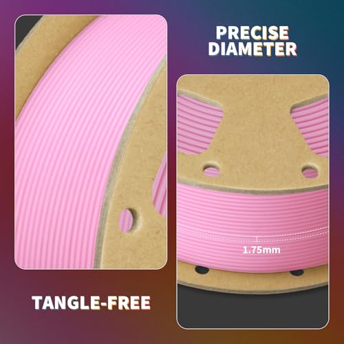 OVERTURE PLA Filament 1.75mm PLA 3D Printer Filament, 2kg Cardboard Spool (4.4lbs), Dimensional Accuracy +/- 0.02mm, Fit Most FDM Printer (Black 2-Pack)