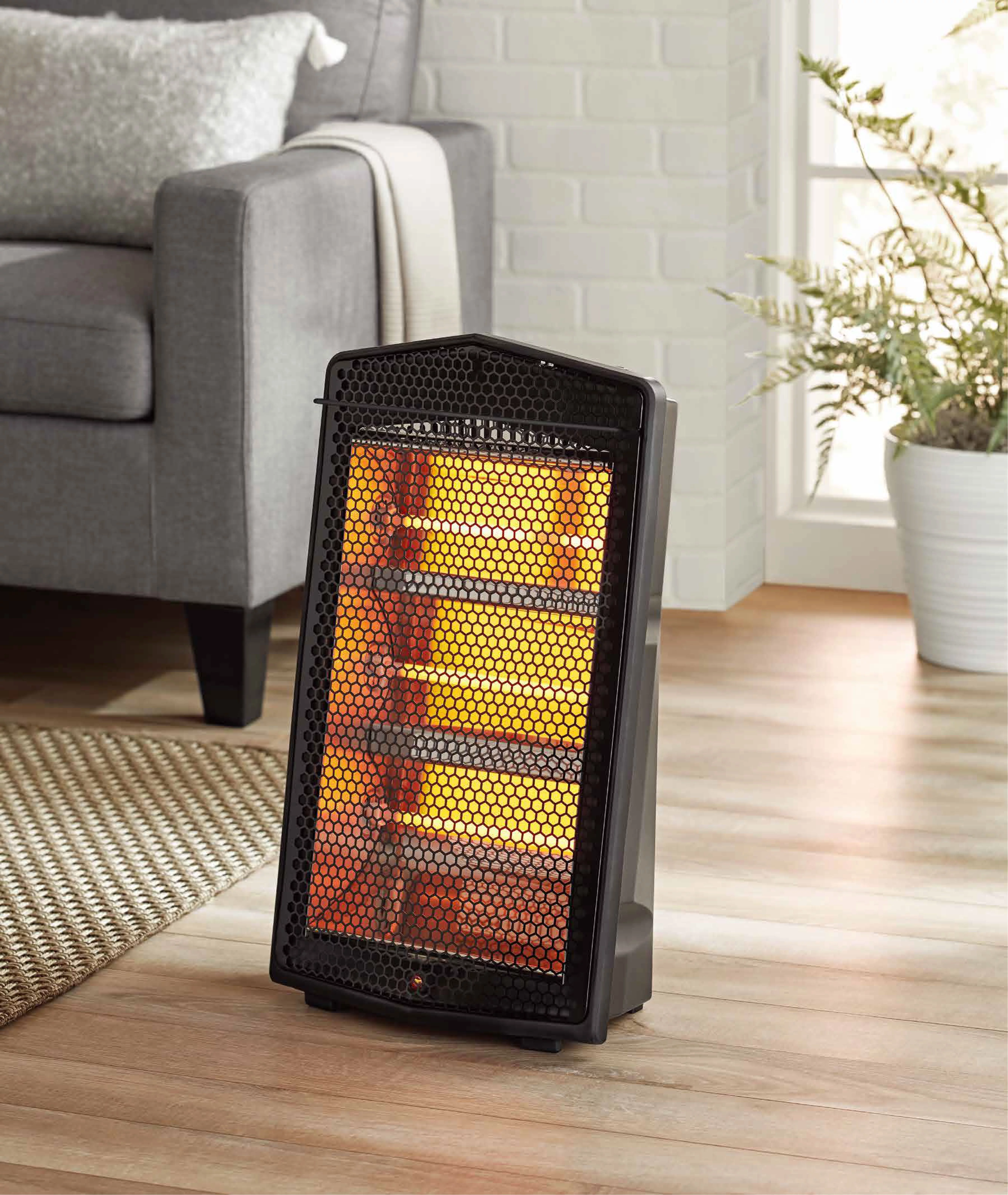Pelonis 1500W Ultra Quiet Quartz Radiant Heater, PSH20Q3ABB, Black