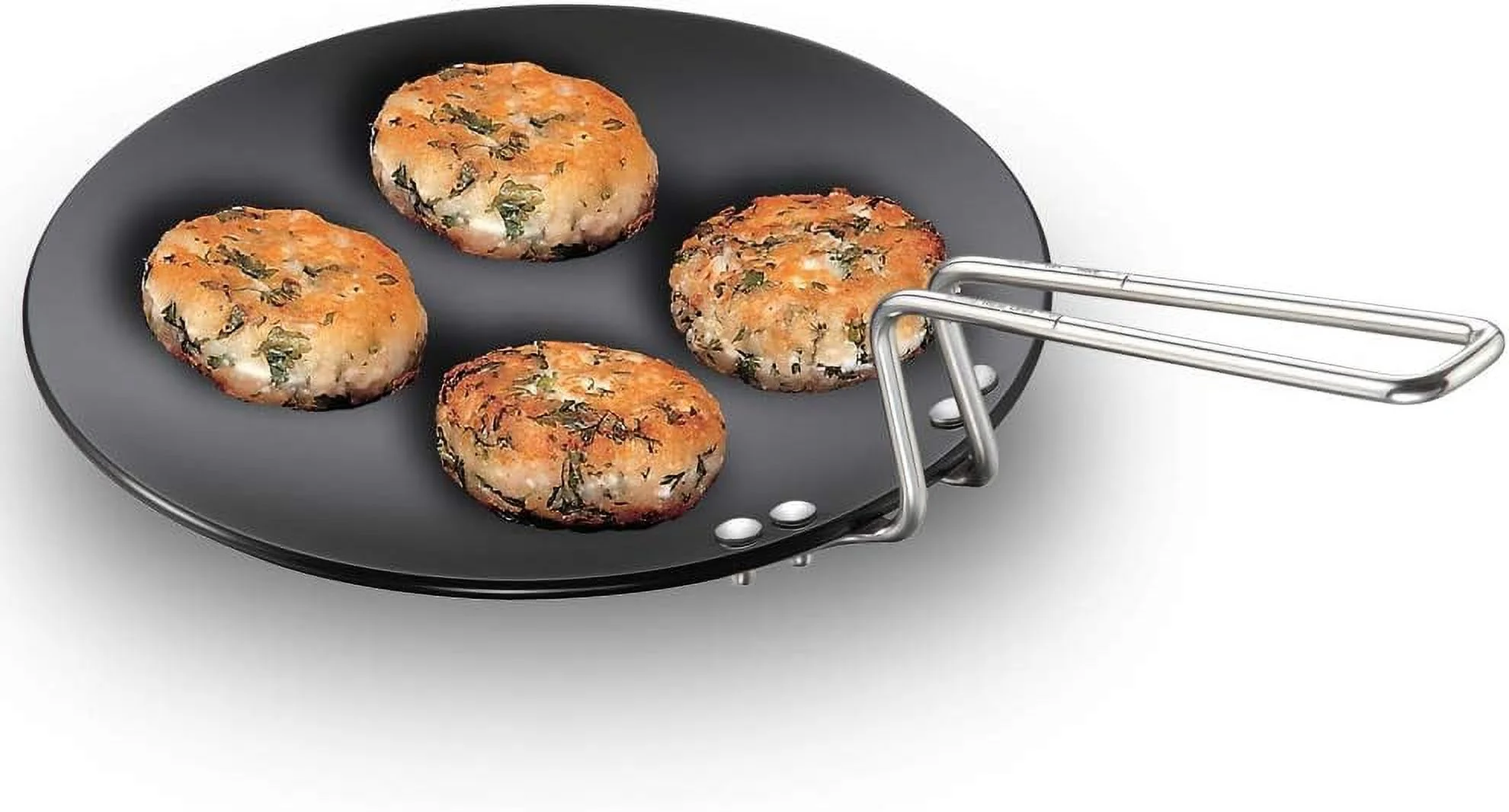 Hard Anodized Concave Griddle Tava, 9.5Inch Diameter
