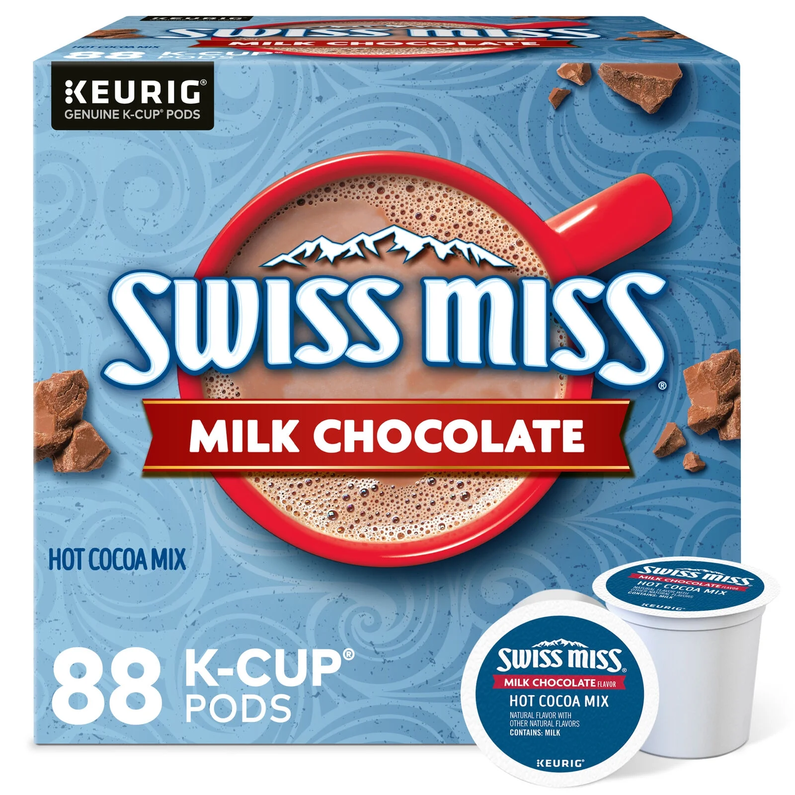 Milk Chocolate Hot Cocoa, Keurig K-Cup Pods, 88 Count