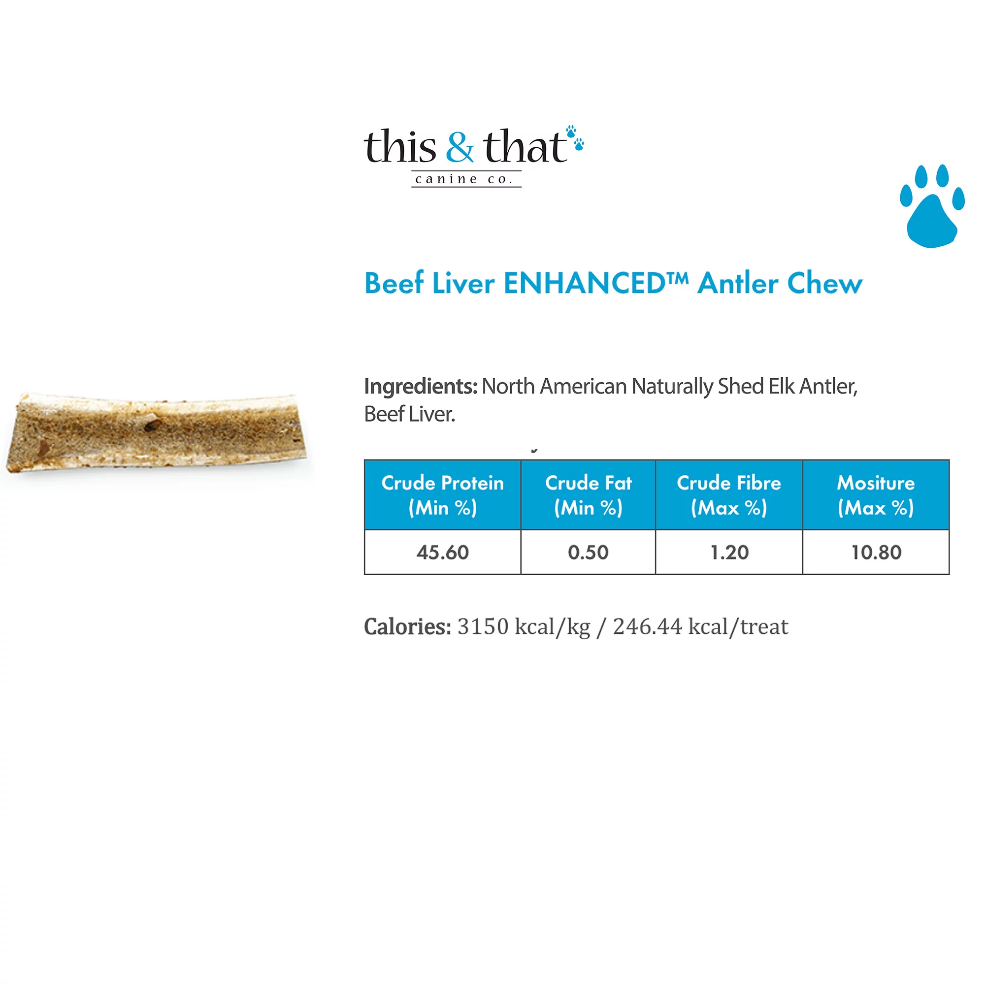 Nature's Toughest Chew: Beef Liver Enhanced Elk Antler - Large - Grade A Split Antler Marrow Chew, Approx 7.5