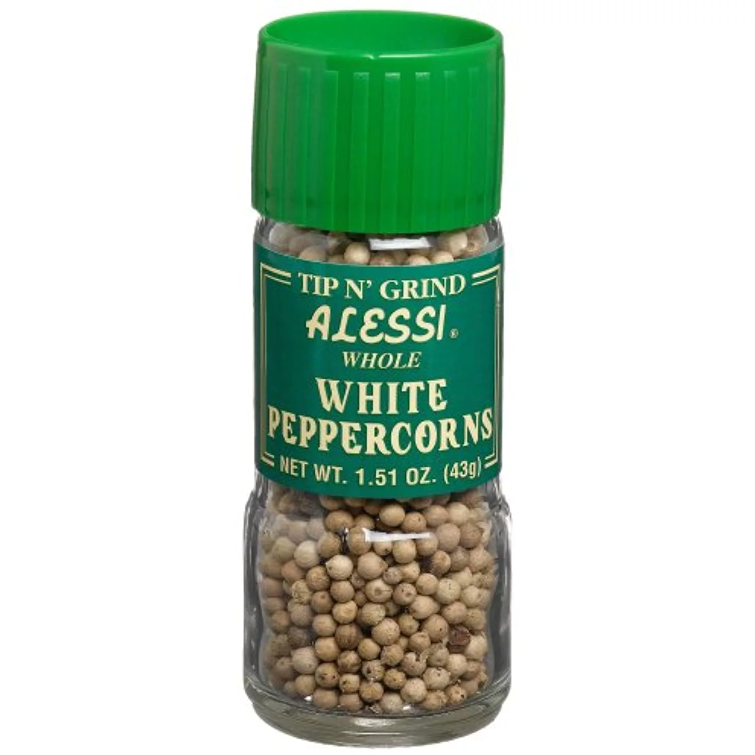 Alessi White Peppercorn, 1.51-Ounce Grinders (Pack Of 6)
