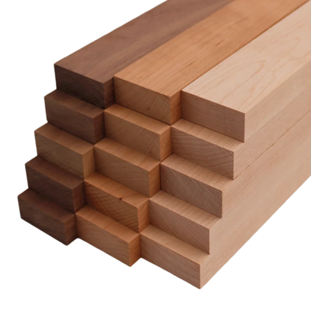 Domestic Variety Pack 5 Walnut, 5 Maple and 5 Cherry Boards - 3/4