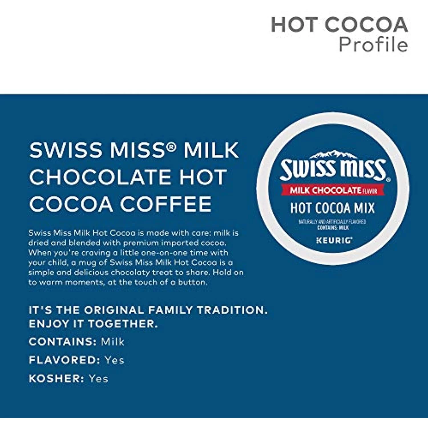 Swiss Miss Milk Chocolate Hot Cocoa, Keurig Single-Serve K-Cup Pods, 24 Count