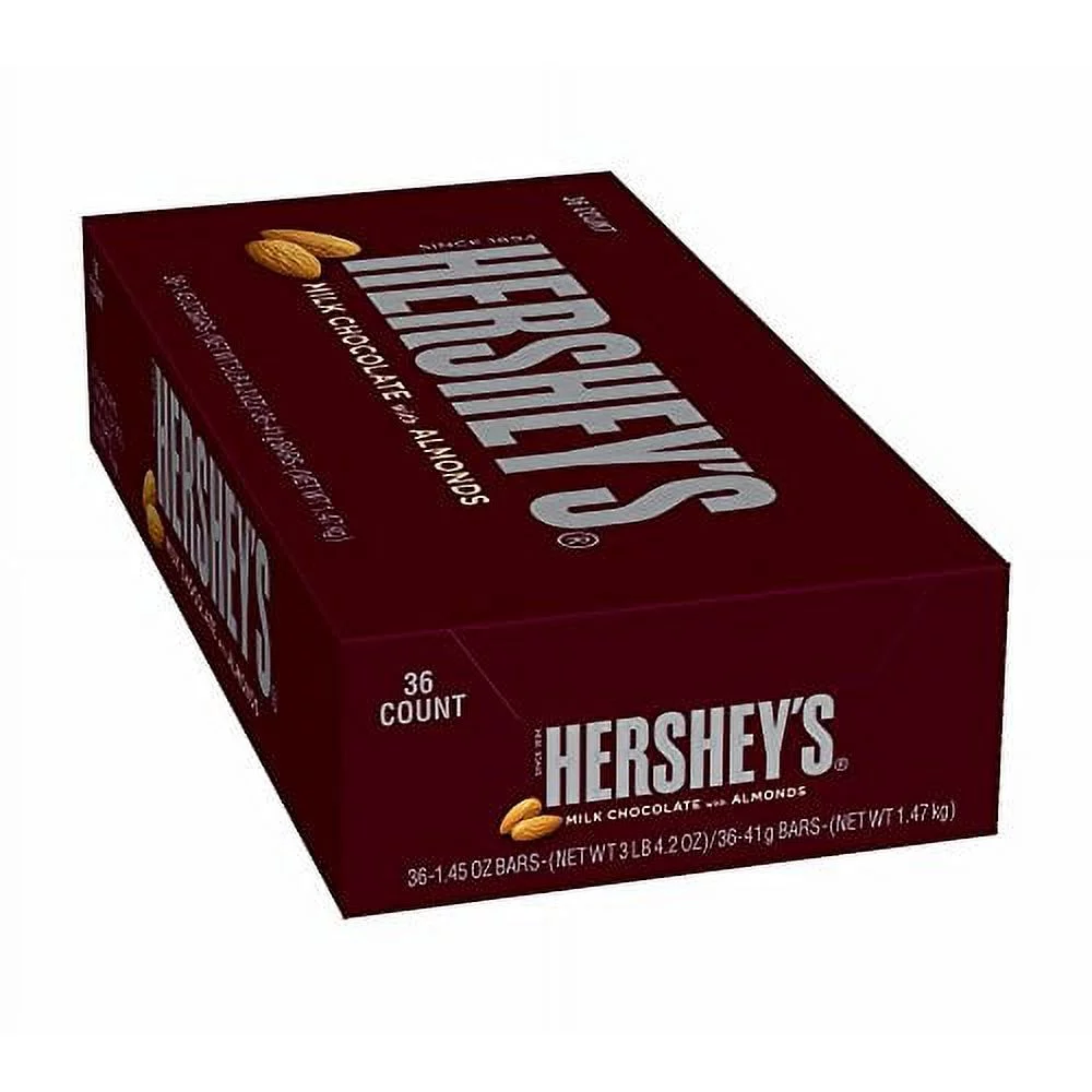 Hershey's Milk Chocolate with Almonds Bars, 36 ct.
