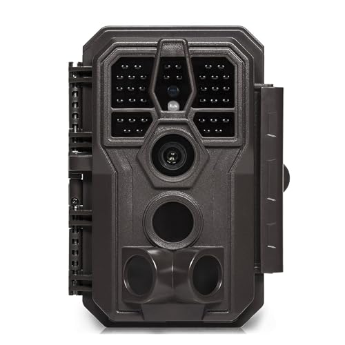 GardePro E5 Trail Camera, 48MP 1296p, Game Cameras with Night Vision Motion Activated Waterproof, for Deer Wildlife Cams, Brown