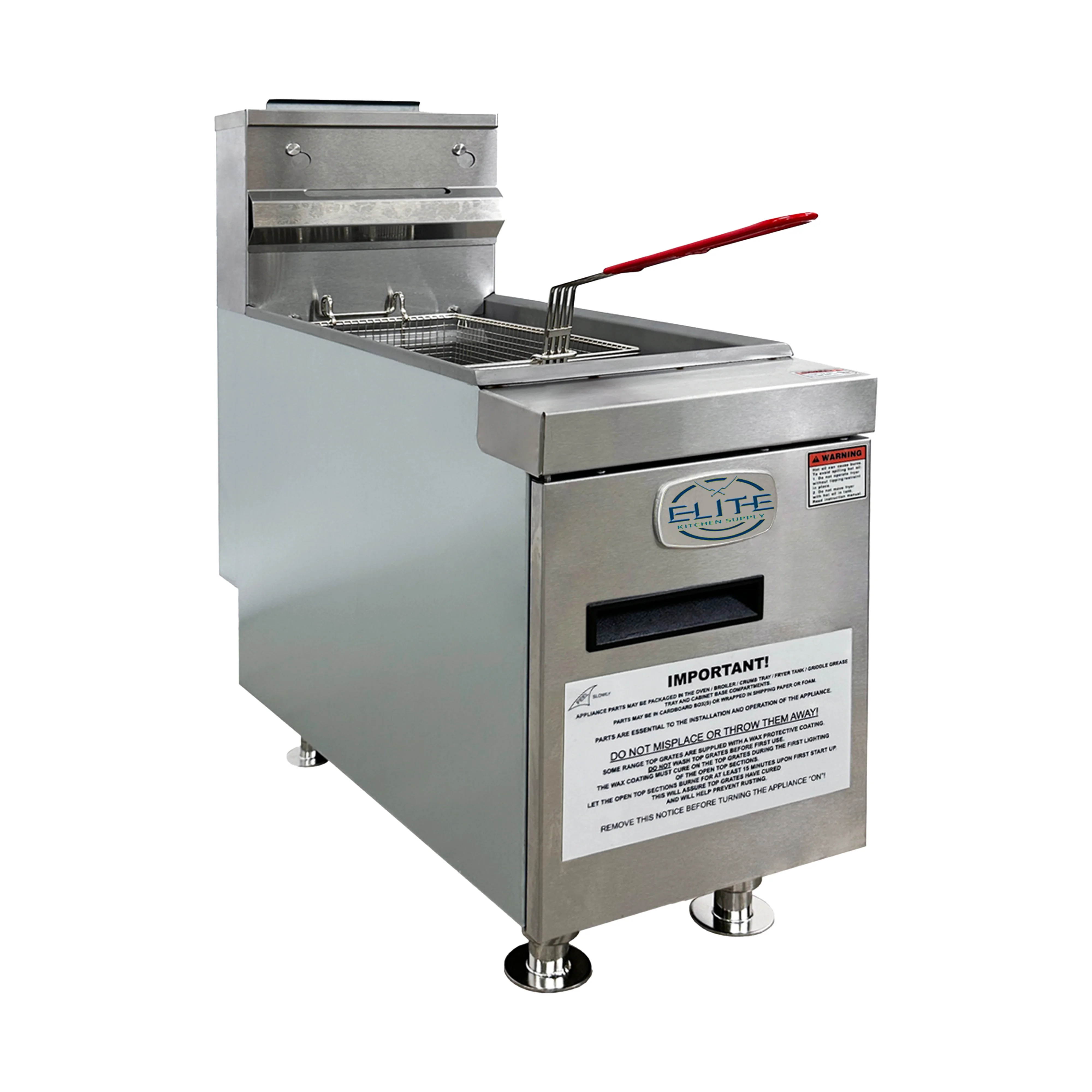 25lbs Commercial Gas Countertop Deep Fryer Two Tube Burners 48,000BTU