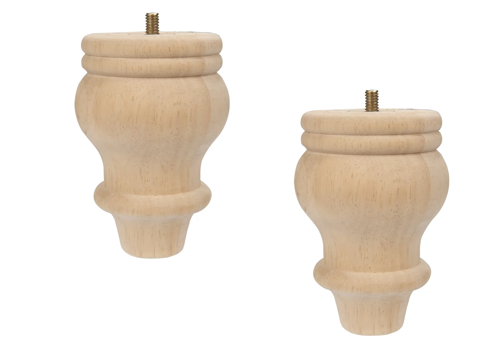 Dritz Curved Country Bun Feet, Natural, 2 Pc