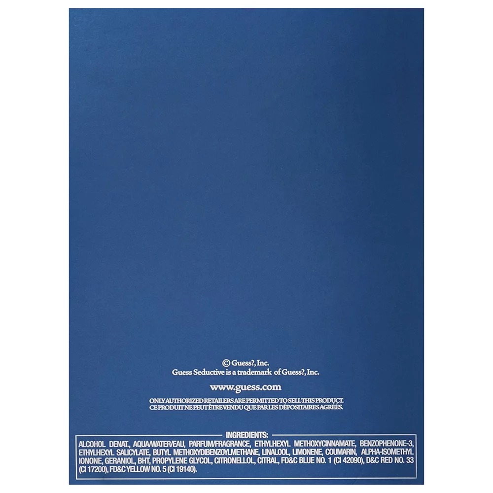 4 Pack - Seductive Homme By Guess Eau De Toilette Spray for Men, Blue 3.4 oz