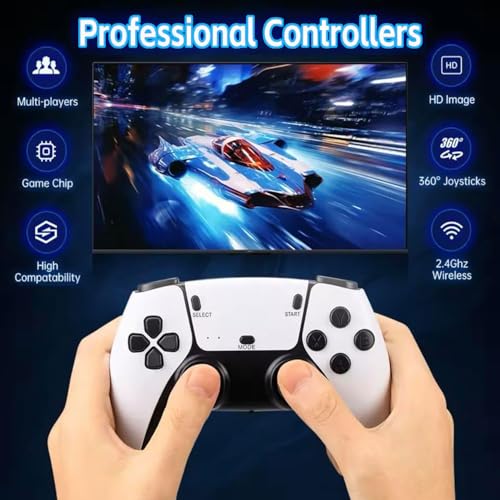 Retro Gaming Console with 20000+ Classic Games - Dual Controllers, Plug & Play, 2 Players, HDMI Output, Family Entertainment System