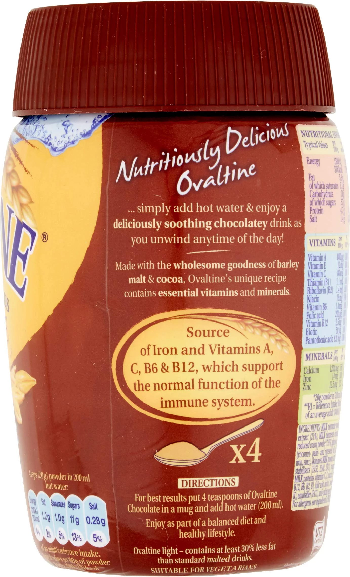 Ovaltine Chocolate Light Drink 300G