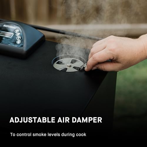 Masterbuilt? 30-inch Digital Electric Vertical BBQ Smoker with Leg Kit, Side Wood Chip Loader and 710 Cooking Square Inches in Black, Model MB20070421