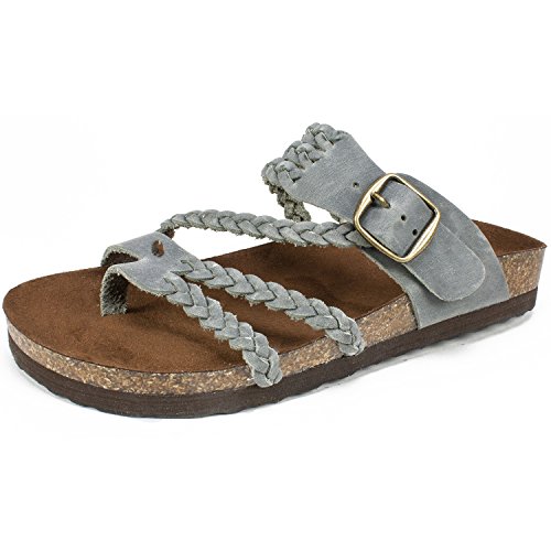 WHITE MOUNTAIN Women's Hayleigh Braided Signature Comfort-Molded Footbed Sandal
