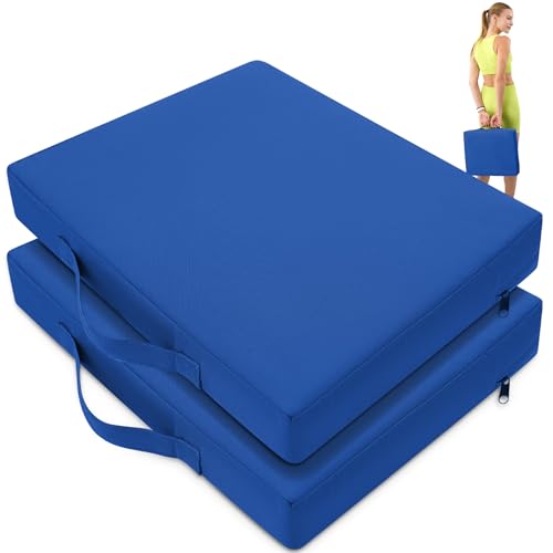 2 Pcs Stadium Seat Cushions Water-Repellent Bleacher Seat Cushions Indoor & Outdoor Seat Cushion for Bleachers Portable Stadium Cushion for Sports Events, Office Chairs, Beaches