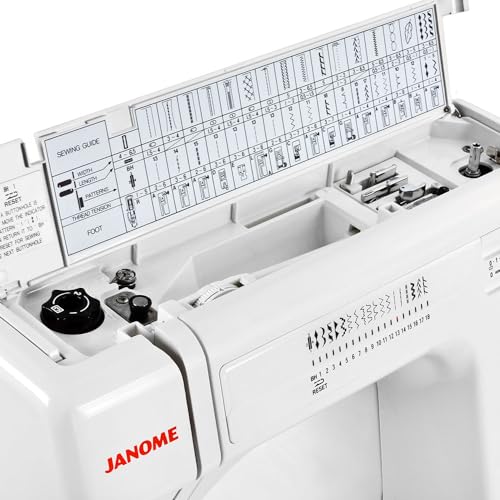 Janome HD3000 Heavy-Duty Sewing Machine with 18 Built-in Stitches + Hard Case
