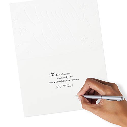 Hallmark Christmas Cards Boxed with Envelopes, Happy Holidays (40 Blue Holiday Cards)