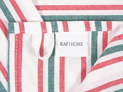 KAF Home Kitchen Holiday Digitally Printed Dish Towel Set of 4, 100-Percent Cotton, 18 x 28-inch (Merry Christmas Wreath)