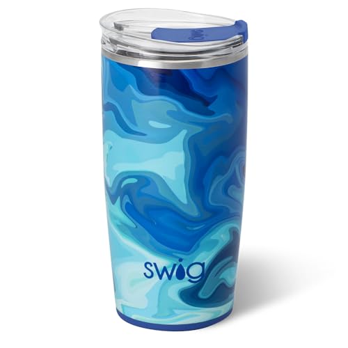 Swig Life 32oz Insulated Tumbler, Travel Coffee Tumbler with Lid, Cup Holder Friendly, Stainless Steel Travel Coffee Mug, Glitter Tumbler, Glitter Gifts (Confetti)