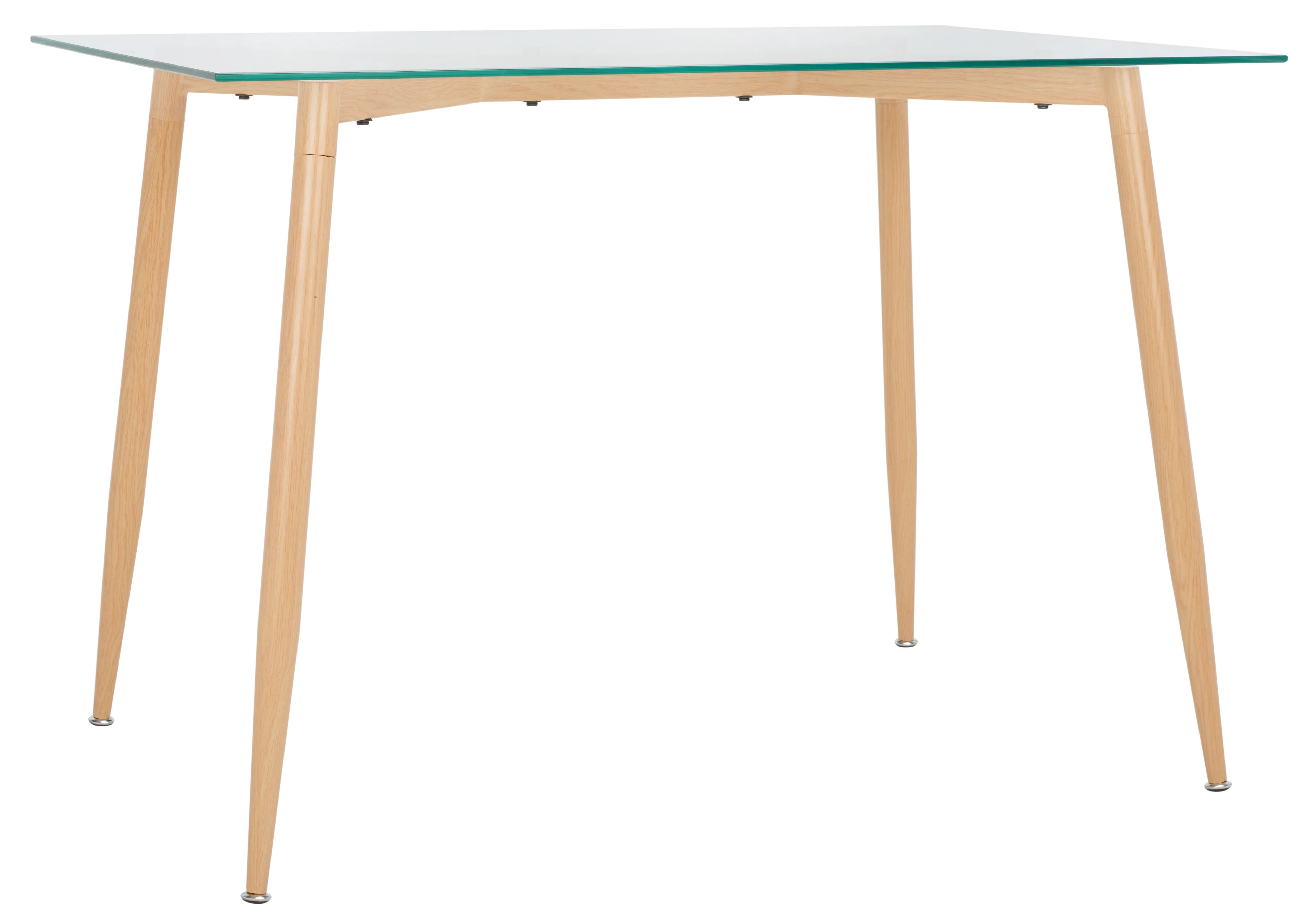 SAFAVIEH Averill Scandinavian Glass Dining Table, Clear (43.3 in. W x 29.5 in. D x 29.5 in. H)
