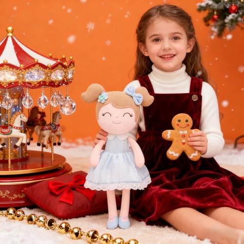 Gloveleya Baby Girl Gift First Baby Doll Plush Doll Print Sunflowers