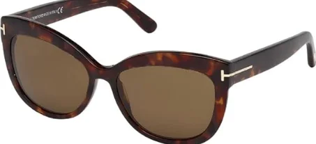 Tom Ford Alistair FT0524 54H Red Havana Brown Polarized 56 mm Women's Sunglasses