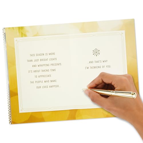 Hallmark Boxed Holiday Cards, Red and Gold Snowflake (40 Cards with Envelopes)