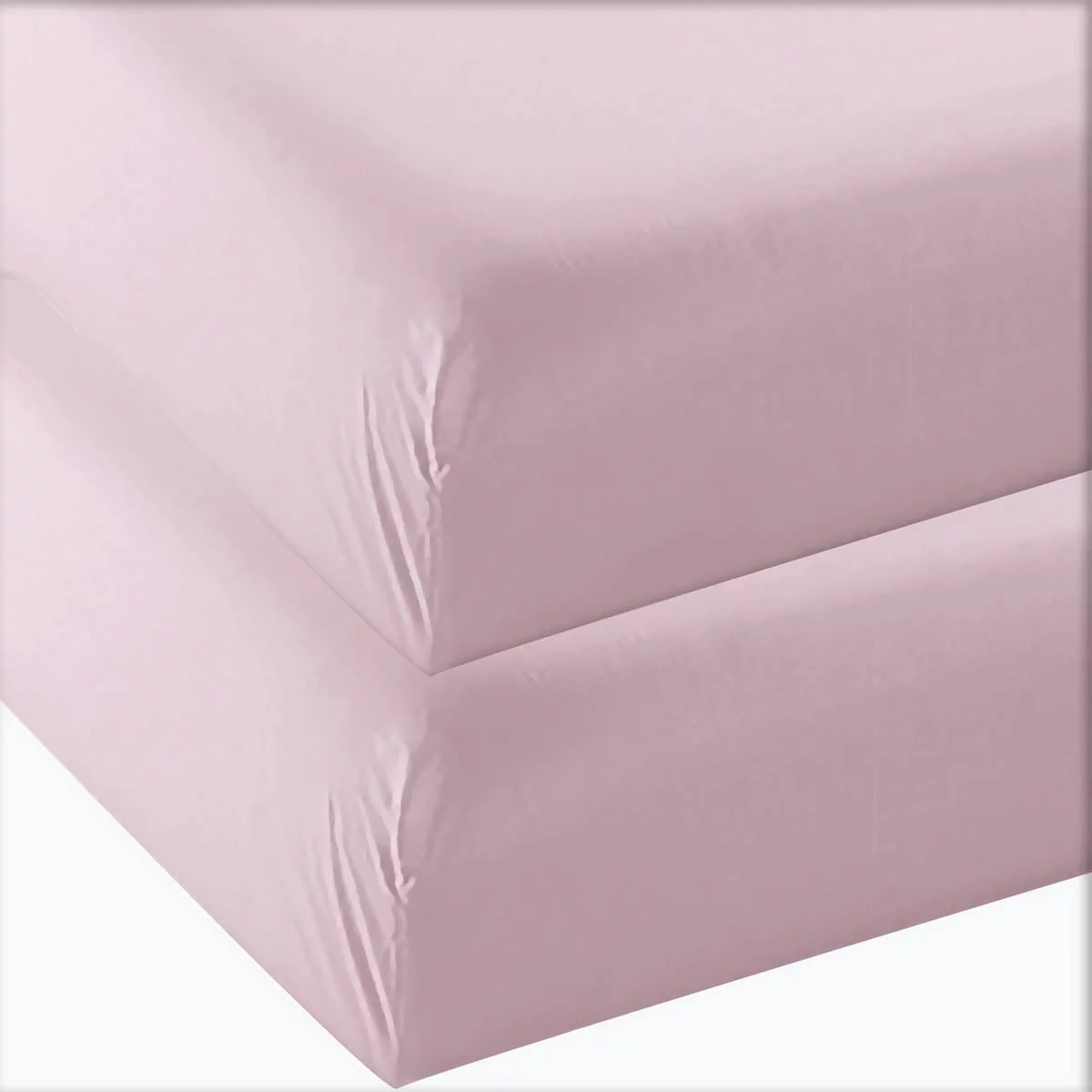 4U'LIFE 2-Pack Fitted Bedding Sheet, Double Brushed Microfiber, Ultra Soft (Pink, 2-Pack Twin)