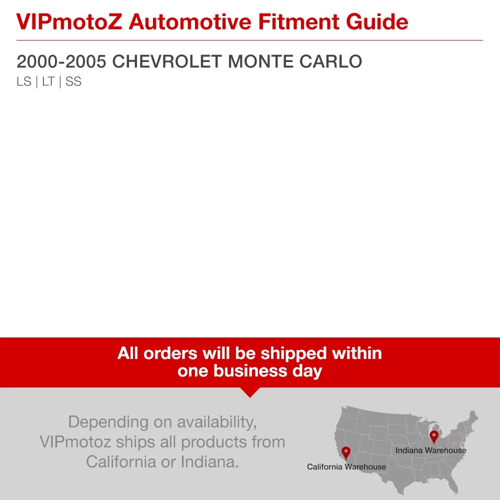 VIPMOTOZ OE-Style Smoke Lens Headlight Headlamp Assembly For 2000-2005 Chevy Monte Carlo