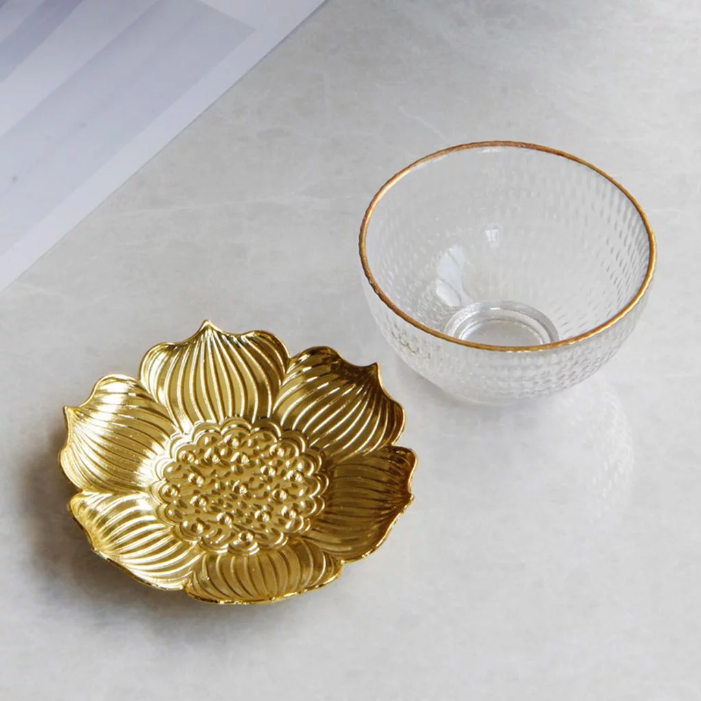 Glass Tea Cup Alloy Saucer Set Home Drinkware Craft described, Small Cup with Saucer Small Cup with en Saucer